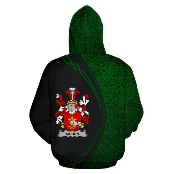 Ireland Hoodie - Mohun or Mohan Irish Family Crest Hoodie - Celtic Circle Style - Image 3