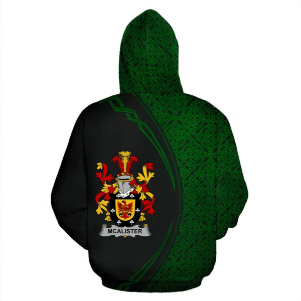 Ireland Hoodie - Alister or McAlister Irish Family Crest Hoodie - Celtic Circle Style - Image 3