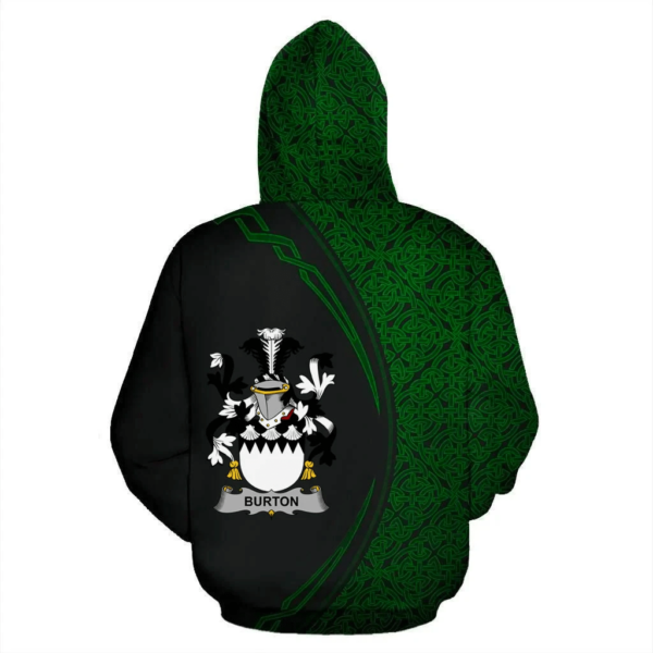 Ireland Hoodie - Burton Irish Family Crest Hoodie - Celtic Circle Style - Image 3