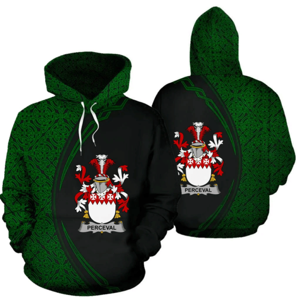 Ireland Hoodie - Perceval Irish Family Crest Hoodie - Celtic Circle Style