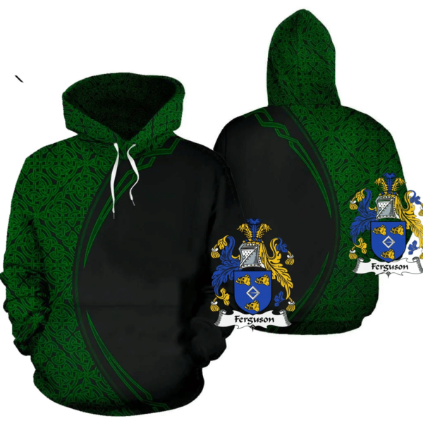 Ireland Hoodie - Ferguson Irish Family Crest Hoodie - Celtic Circle Style