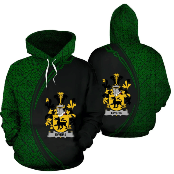 Ireland Hoodie - Ewing Irish Family Crest Hoodie - Celtic Circle Style