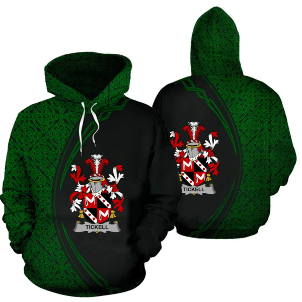 Ireland Hoodie - Tickell Irish Family Crest Hoodie - Celtic Circle Style