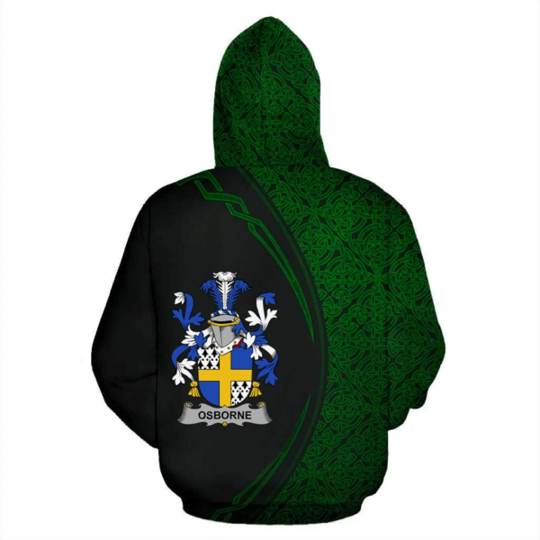 Ireland Hoodie - Osborne Irish Family Crest Hoodie - Celtic Circle Style - Image 3