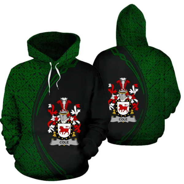 Ireland Hoodie - Cole Irish Family Crest Hoodie - Celtic Circle Style