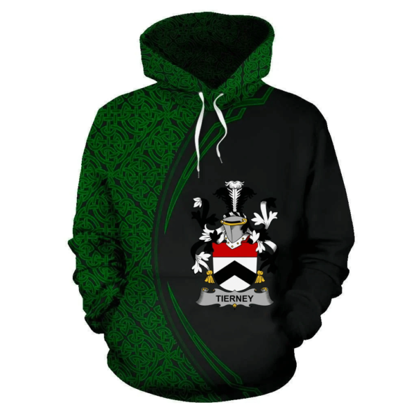 Ireland Hoodie - Tierney Irish Family Crest Hoodie - Celtic Circle Style - Image 2