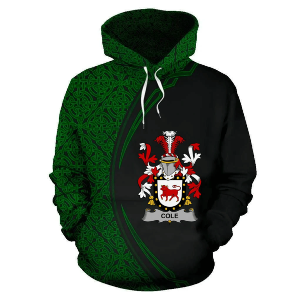 Ireland Hoodie - Cole Irish Family Crest Hoodie - Celtic Circle Style - Image 2