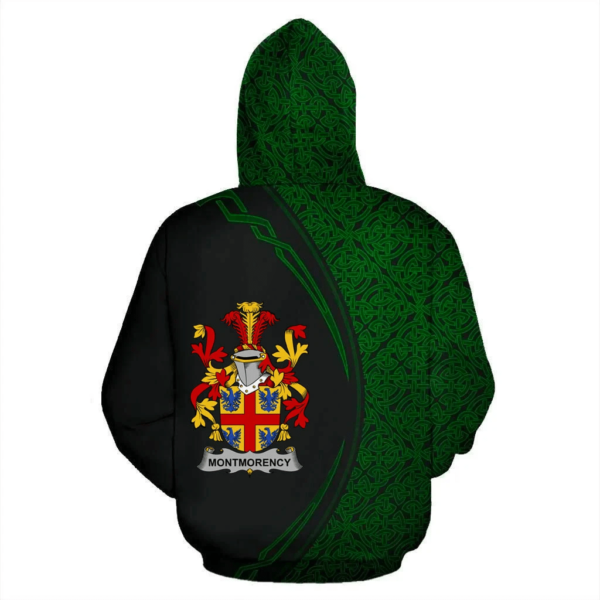 Ireland Hoodie - Montmorency Irish Family Crest Hoodie - Celtic Circle Style - Image 3