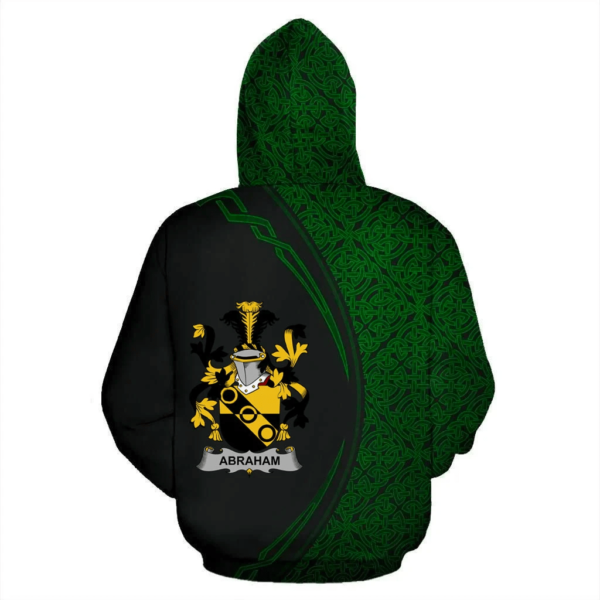 Ireland Hoodie - Abraham Irish Family Crest Hoodie - Celtic Circle Style - Image 3