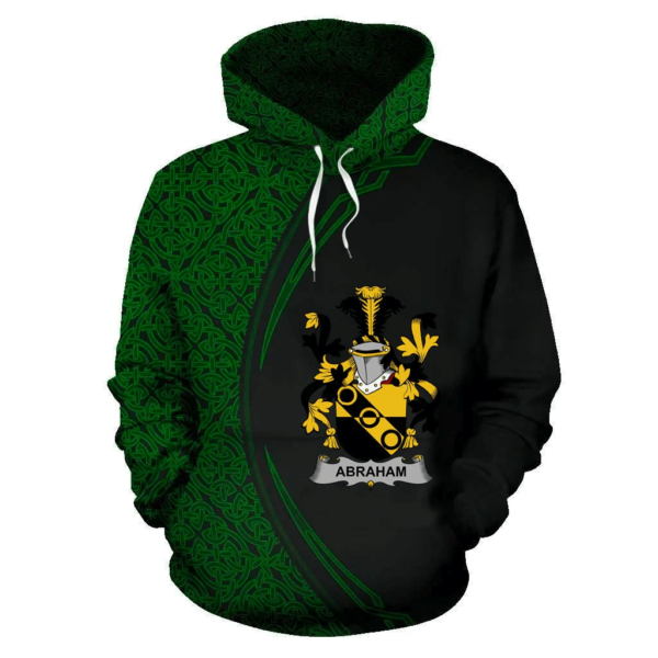 Ireland Hoodie - Abraham Irish Family Crest Hoodie - Celtic Circle Style - Image 2