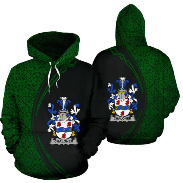 Ireland Hoodie - Chaloner Irish Family Crest Hoodie - Celtic Circle Style