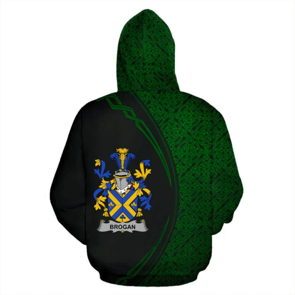 Ireland Hoodie - Brogan or O'Brogan Irish Family Crest Hoodie - Celtic Circle Style - Image 3