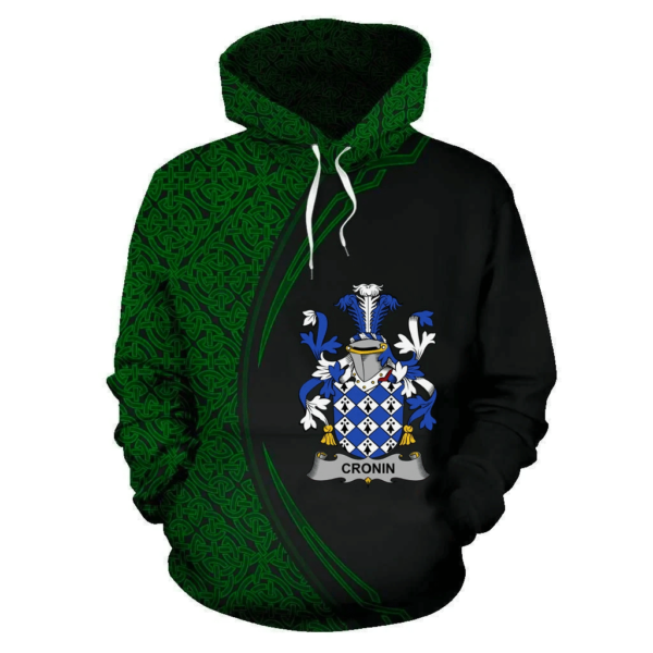 Ireland Hoodie - Cronin or O'Cronin Irish Family Crest Hoodie - Celtic Circle Style - Image 2