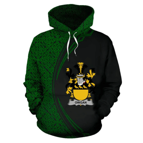 Ireland Hoodie - Owgan Irish Family Crest Hoodie - Celtic Circle Style - Image 2