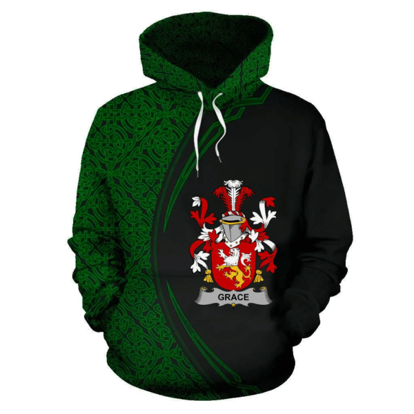 Ireland Hoodie - Grace Irish Family Crest Hoodie - Celtic Circle Style - Image 2