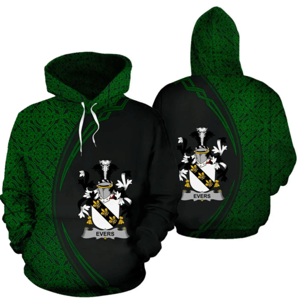 Ireland Hoodie - Evers Irish Family Crest Hoodie - Celtic Circle Style