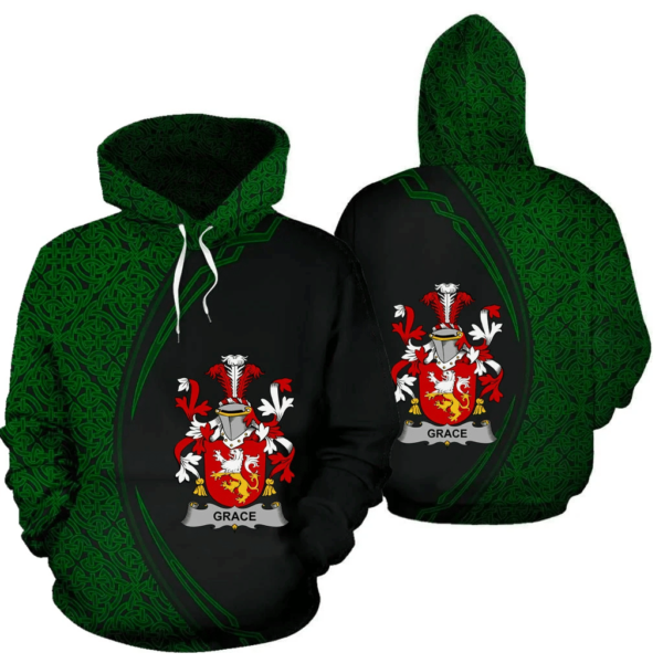 Ireland Hoodie - Grace Irish Family Crest Hoodie - Celtic Circle Style