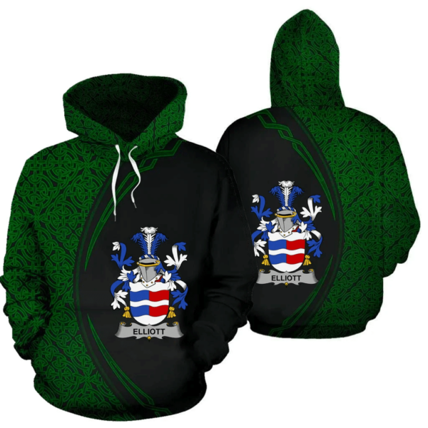 Ireland Hoodie - Elliott Irish Family Crest Hoodie - Celtic Circle Style