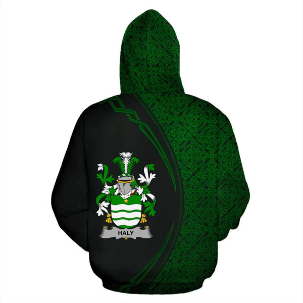 Ireland Hoodie - Haly Irish Family Crest Hoodie - Celtic Circle Style - Image 3