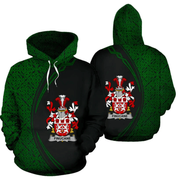 Ireland Hoodie - Finucane or McFinucane Irish Family Crest Hoodie - Celtic Circle Style