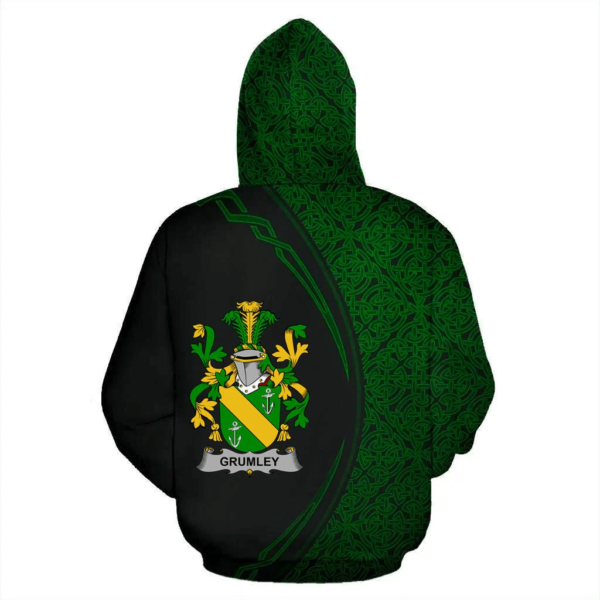 Ireland Hoodie - Grumley Irish Family Crest Hoodie - Celtic Circle Style - Image 3