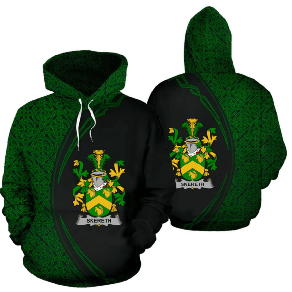 Ireland Hoodie - Skereth or Skerret Irish Family Crest Hoodie - Celtic Circle Style