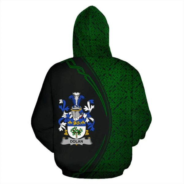 Ireland Hoodie - Dolan or O'Dolan Irish Family Crest Hoodie - Celtic Circle Style - Image 3