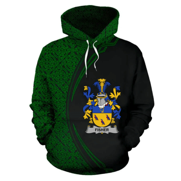 Ireland Hoodie - Fisher Irish Family Crest Hoodie - Celtic Circle Style - Image 2