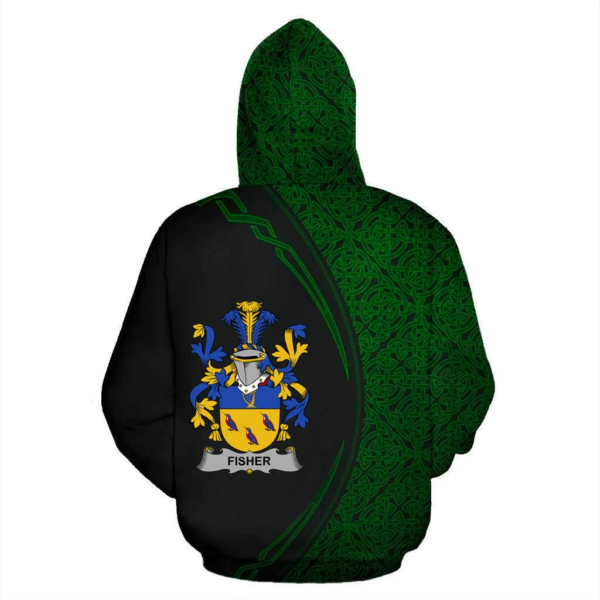 Ireland Hoodie - Fisher Irish Family Crest Hoodie - Celtic Circle Style - Image 3