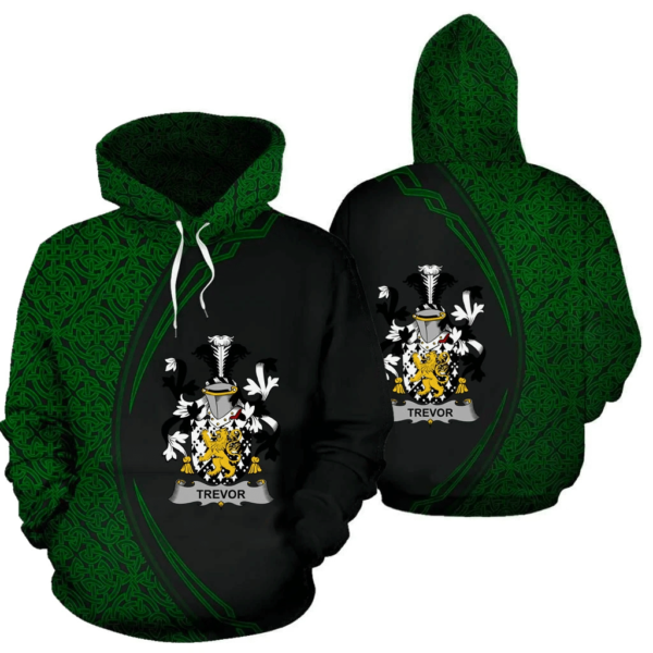 Ireland Hoodie - Trevor Irish Family Crest Hoodie - Celtic Circle Style