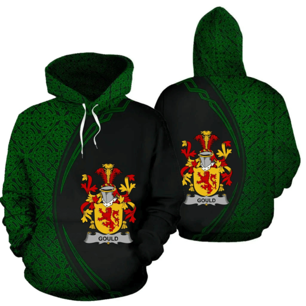 Ireland Hoodie - Gould Irish Family Crest Hoodie - Celtic Circle Style