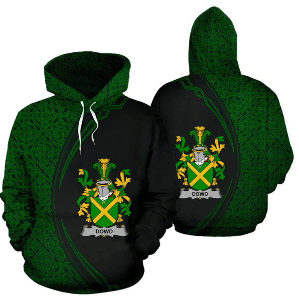 Ireland Hoodie - Dowd or O'Dowd Irish Family Crest Hoodie - Celtic Circle Style