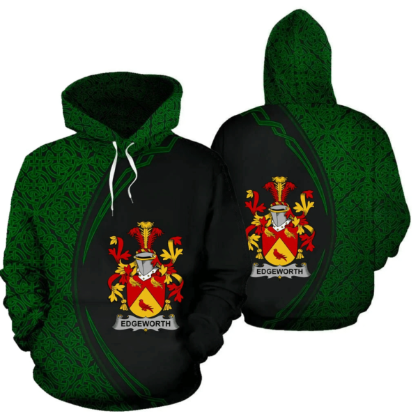 Ireland Hoodie - Edgeworth Irish Family Crest Hoodie - Celtic Circle Style