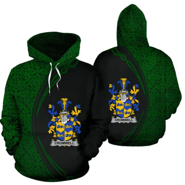 Ireland Hoodie - Cromwell Irish Family Crest Hoodie - Celtic Circle Style