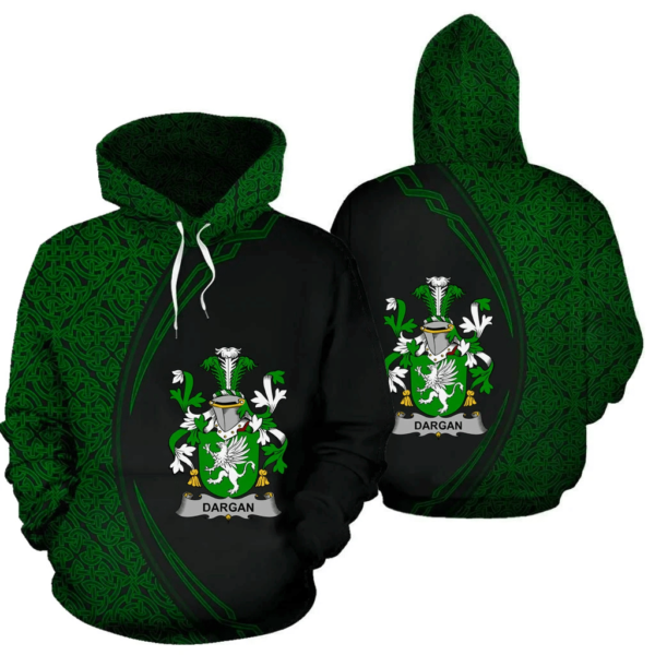 Ireland Hoodie - Dargan or McDeargan Irish Family Crest Hoodie - Celtic Circle Style