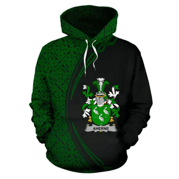 Ireland Hoodie - Aherne or Mulhern Irish Family Crest Hoodie - Celtic Circle Style - Image 2