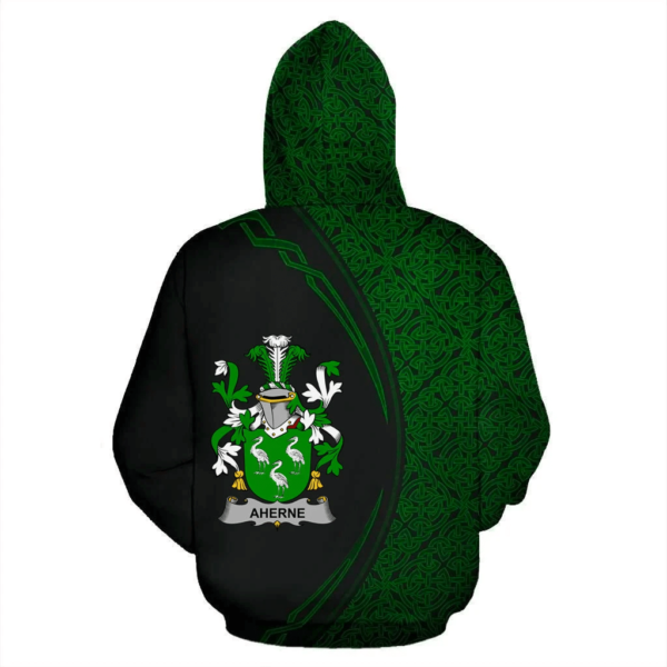 Ireland Hoodie - Aherne or Mulhern Irish Family Crest Hoodie - Celtic Circle Style - Image 3