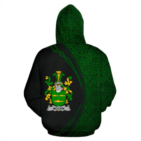 Ireland Hoodie - McCain or O'Kane Irish Family Crest Hoodie - Celtic Circle Style - Image 3