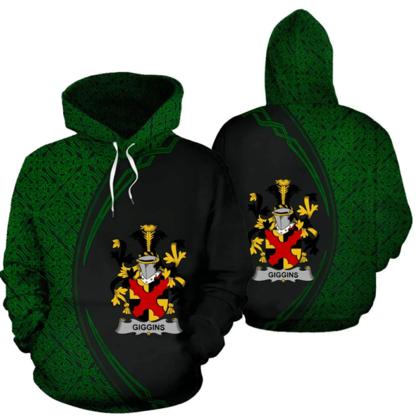 Ireland Hoodie - Giggins Irish Family Crest Hoodie - Celtic Circle Style