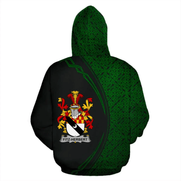 Ireland Hoodie - Fitz-Herbert Irish Family Crest Hoodie - Celtic Circle Style - Image 3