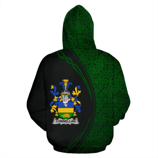 Ireland Hoodie - Connellan or O'Connellan Irish Family Crest Hoodie - Celtic Circle Style - Image 3