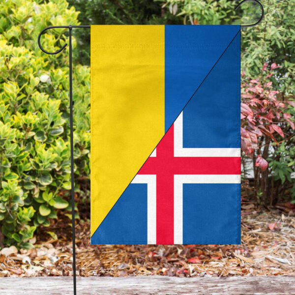 Iceland Flag With Ukraine Flag - Image 2