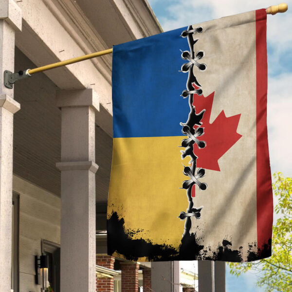 Canada Flag With Ukraine Flag - Image 3