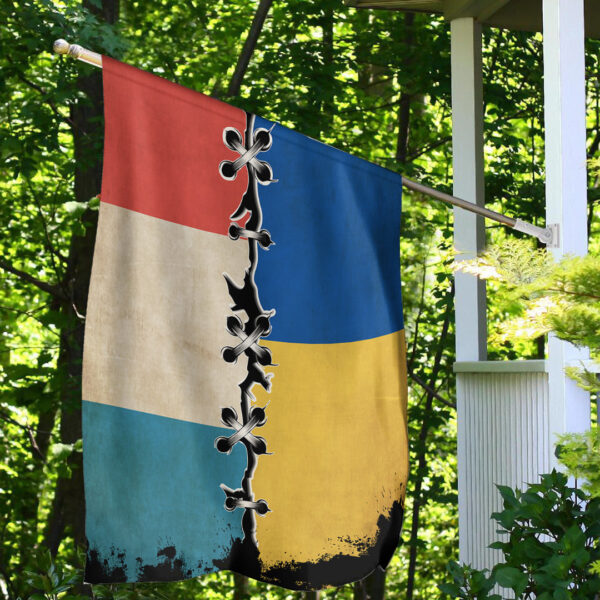 Luxembourg Flag With Ukraine Flag - Image 2