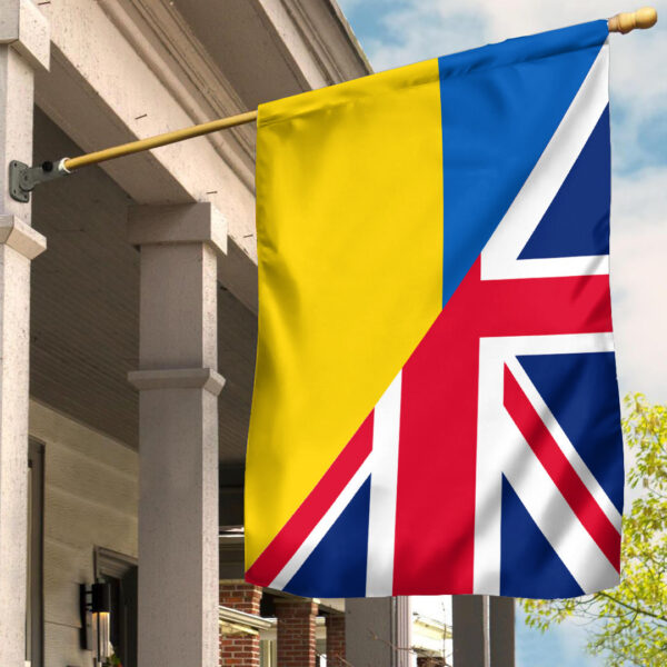 Ukraine Flag With United Kingdom Flag