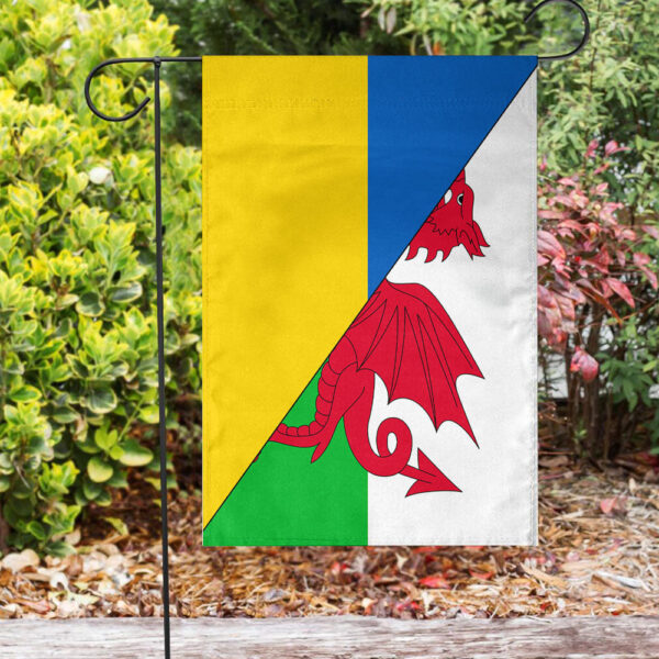 Wales Flag With Ukraine Flag - Image 2