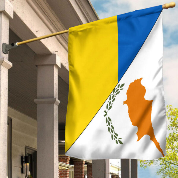 Cyprus Flag With Ukraine Flag