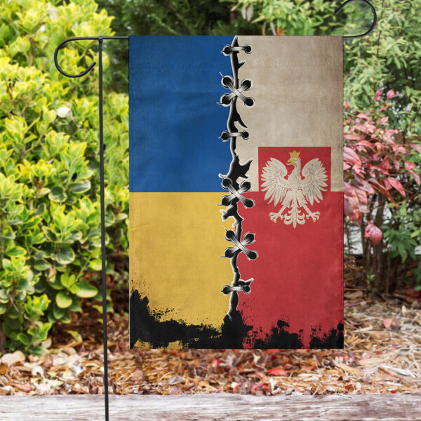 Poland Coat Of Arms Flag With Ukraine Flag - Image 3