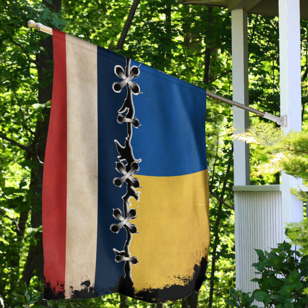 France Flag With Ukraine Flag - Image 2