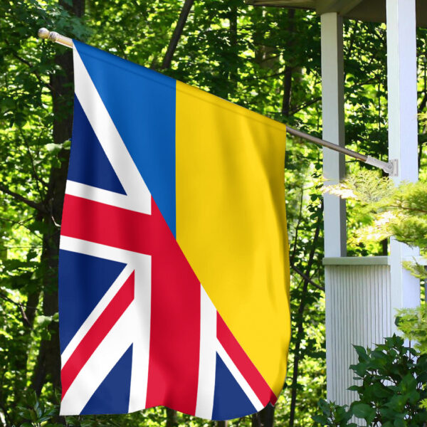 Ukraine Flag With United Kingdom Flag - Image 3